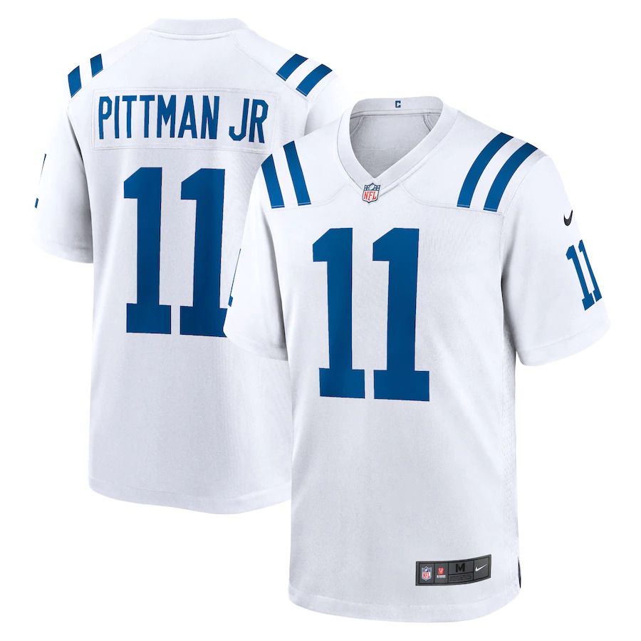 Men Indianapolis Colts 11 Michael Pittman Jr Nike White Player Game NFL Jersey